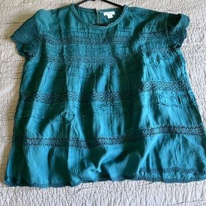 Sundance Catalog Embroidered Top